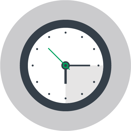 Integration Rapid Time to Market Clock Icon